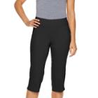 Petite Dana Buchman Millennium Pull-on Capris, Women's, Size: M Petite, Black
