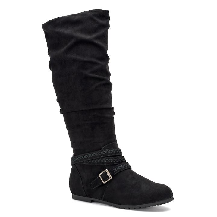 So&reg; Site Women's Knee High Boots, Size: Medium (7), Black