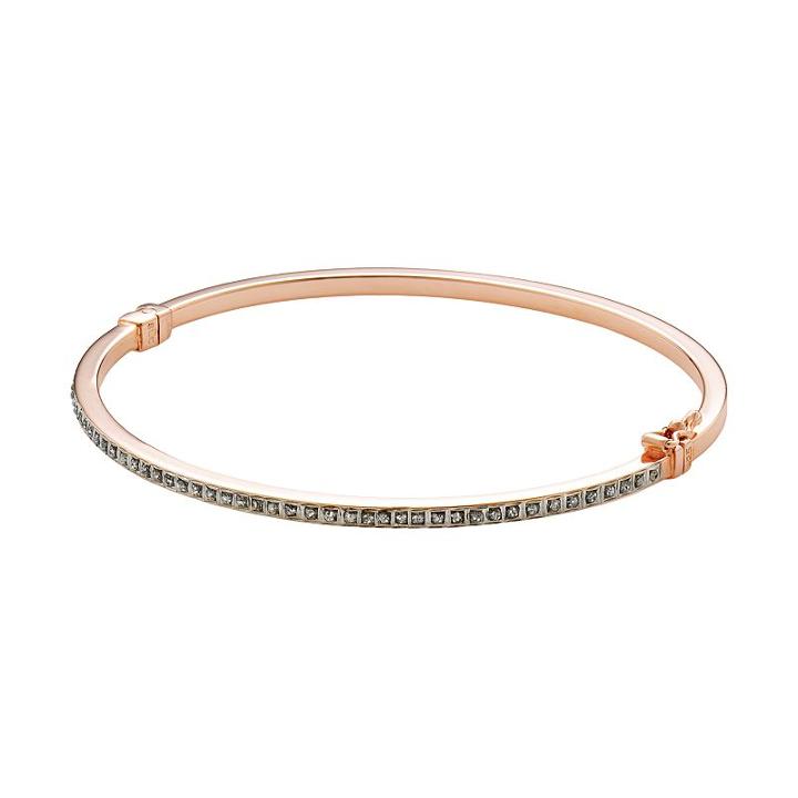 Diamond Mystique Sterling Silver Bangle Bracelet, Women's, Size: 7, Pink