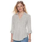 Women's Sonoma Goods For Life&trade; Print Popover Shirt, Size: Medium, White