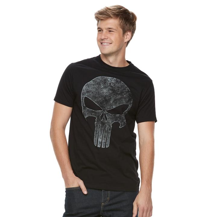 Men's Marvel Comics The Punisher Tee, Size: Xxl, Black