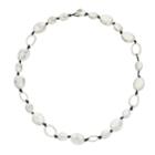 Silver Tone Pebble Bead Cord Collar Necklace, Women's, Size: 18