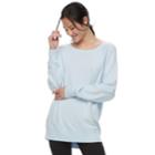 Juniors' So&reg; Oversized Sweatshirt, Teens, Size: Large, Light Blue