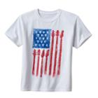 Boys 8-20 Guitar Flag Tee, Boy's, Size: Large, White