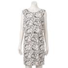 Women's Scarlett Glitter Blouson Dress, Size: 8, White Oth