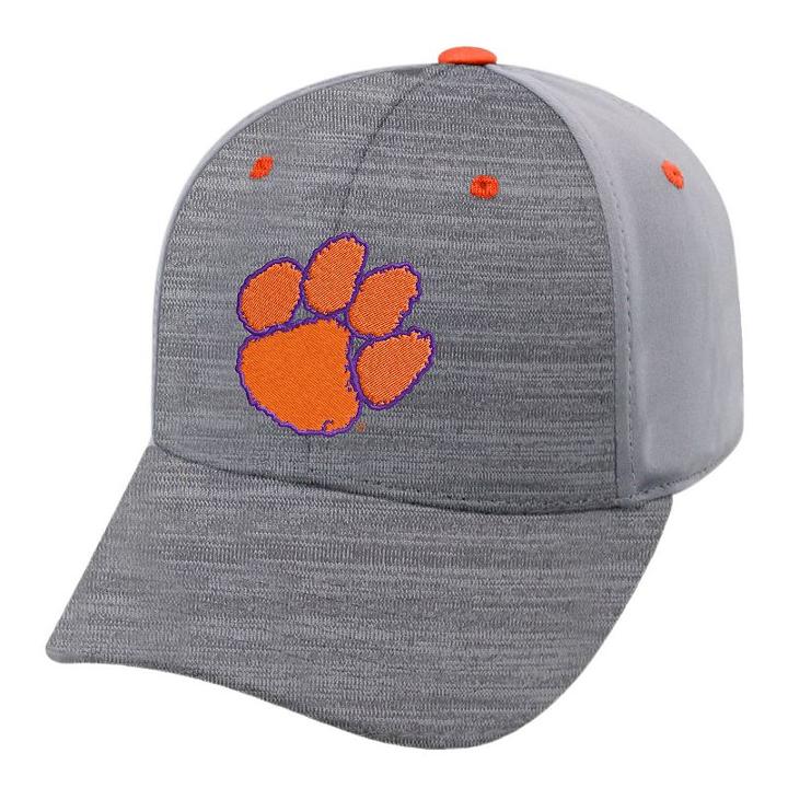 Adult Clemson Tigers Steam Performance Adjustable Cap, Men's, Med Grey