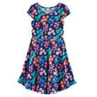 Girls 4-7 Jumping Beans&reg; Print Skater Dress, Size: 5, Blue