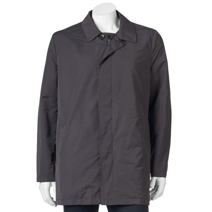 Men's Nick Dunn Modern-fit Rain Jacket, Size: Medium, Dark Grey