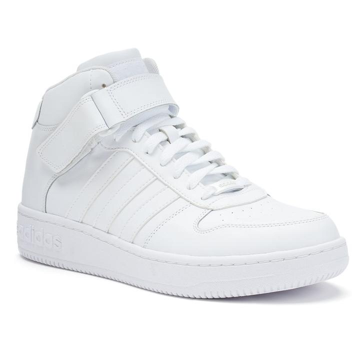 Adidas Neo Team Court Mid Men's Basketball Shoes, Size: 10.5, White