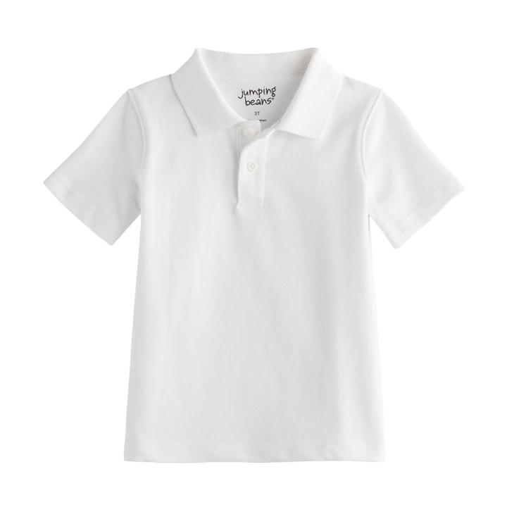 Baby Boy Jumping Beans&reg; Pique Polo, Size: 24 Months, White