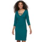 Juniors' Mudd&reg; Cross Front Bodycon Dress, Teens, Size: Xl, Green