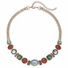 Napier Geometric Stone Double Strand Necklace, Women's, Multicolor