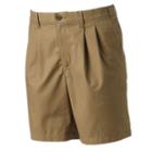 Men's Croft & Barrow&reg; True Comfort Classic-fit Stretch Pleated Shorts, Size: 36, Med Brown