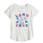 Girls 7-16 Peanuts Snoopy Land Of The Free Tee, Size: Medium, White