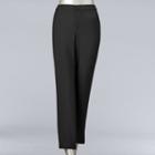 Women's Simply Vera Vera Wang Crop Twill Dress Pants, Size: 0 Long, Black
