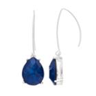 Dana Buchman Simulated Crystal Teardrop Earrings, Women's, Blue