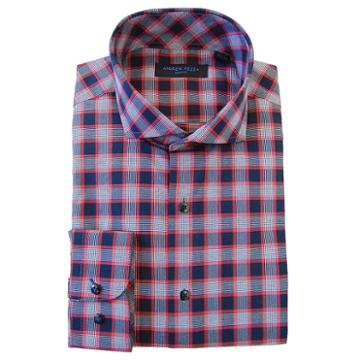 Men's Andrew Fezza Slim-fit Comfort Flex Collar Dress Shirt, Size: 17, Red