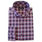 Men's Andrew Fezza Slim-fit Comfort Flex Collar Dress Shirt, Size: 17, Red
