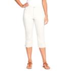 Women's Gloria Vanderbilt Rhea Comfort Twill Capris, Size: 14, Brown