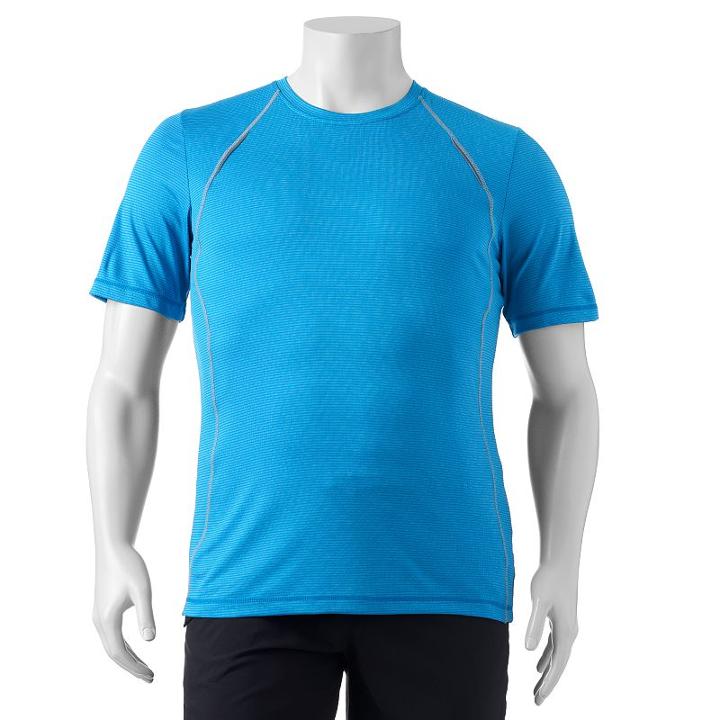 Big & Tall Asics Striped Performance Tee, Men's, Size: 2xb, Blue