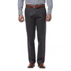 Men's Haggar Premium No-iron Khaki Stretch Classic-fit Flat-front Pants, Size: 34x34, Dark Grey