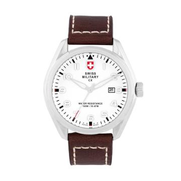 Swiss Military By Charmex(cx) Men's Pilot Leather Watch - 78333-11-c, Size: Large, Brown