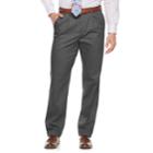 Men's Croft & Barrow&reg; Classic-fit Pleated No-iron Stretch Pants, Size: 34x32, Med Grey