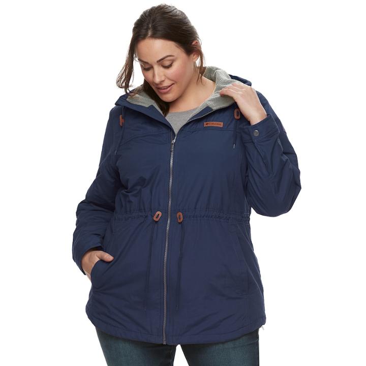 Plus Size Columbia Chatfield Hill Hooded Anorak Jacket, Women's, Size: 2xl, Blue
