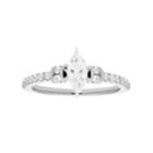 14k Gold Marquise Cut 3/4 Carat T.w. Igl Certified Diamond Engagement Ring, Women's, Size: 5, White