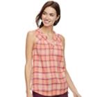 Women's Sonoma Goods For Life&trade; Printed Splitneck Tank, Size: Medium, Light Pink