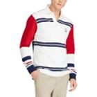 Men's Chaps Classic-fit Striped Rugby Polo, Size: Large, White