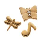 Blue La Rue Crystal 14k Gold-plated Music Note, Dragonfly & Butterfly Charm Set, Women's, Gold