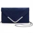 Lenore By La Regale Crisscross Envelope Clutch, Women's, Blue (navy)