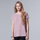 Women's Simply Vera Vera Wang Windy Jacquard Tee, Size: Large, Brt Purple