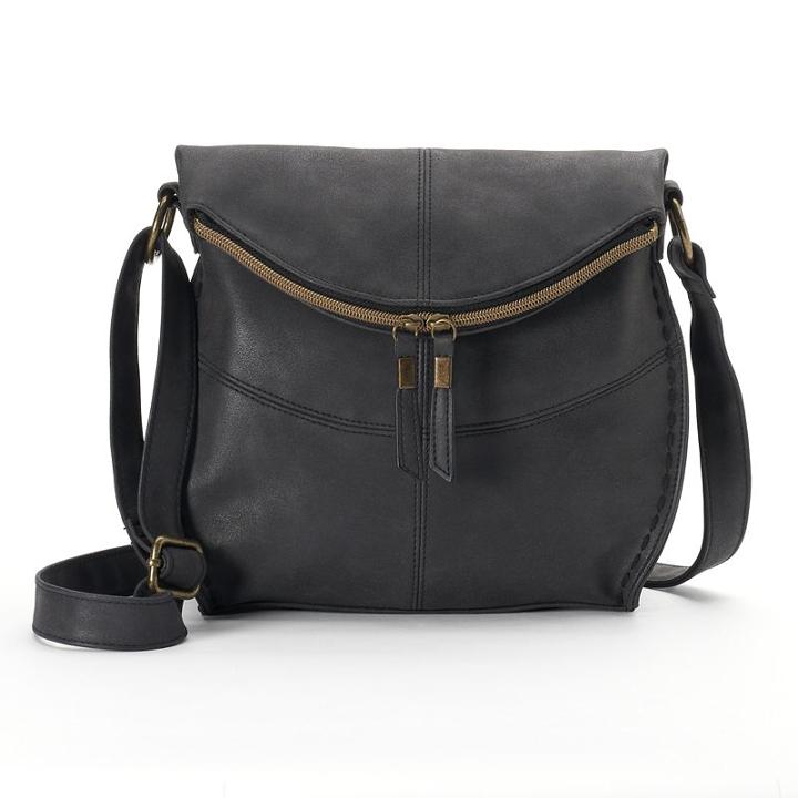 Sonoma Goods For Life&trade; Shelia Flap Crossbody Bag, Women's, Black