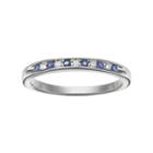 I Promise You Sterling Silver Sapphire & Diamond Accent Promise Ring, Women's, Size: 7, Blue
