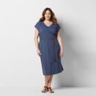 Plus Size Sonoma Goods For Life&trade; Belted T-shirt Dress, Women's, Size: 2xl, Purple