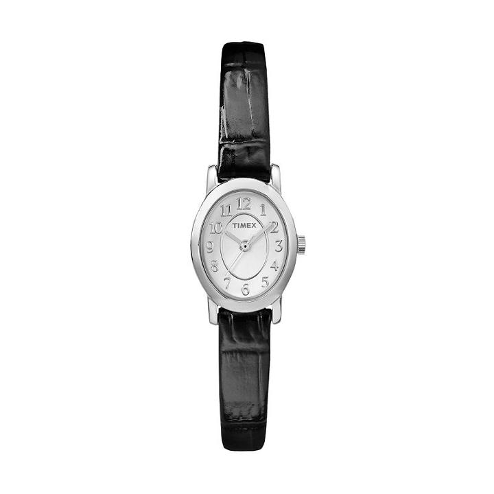 Timex Women's Cavatina Leather Watch - Tw2p60400jt, Black