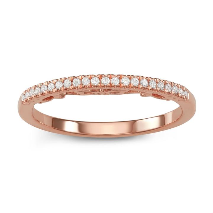 Simply Vera Vera Wang 14k Rose Gold 1/10 Carat T.w. Diamond Ring, Women's, Size: 6, White