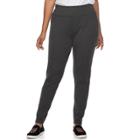Juniors' Plus Size Mudd&reg; Ponte Moto Leggings, Teens, Size: 3xl, Grey Other