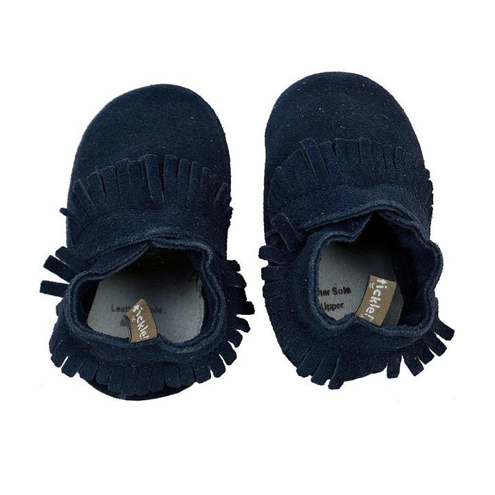 Baby Boy Tommy Tickle Suede Moccasin Crib Shoes, Size: 0-6 Months, Blue (navy)