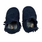 Baby Boy Tommy Tickle Suede Moccasin Crib Shoes, Size: 0-6 Months, Blue (navy)