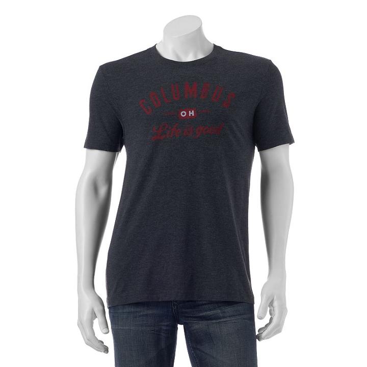 Men's Life Is Good Columbus Tee, Size: Xxl, Oxford