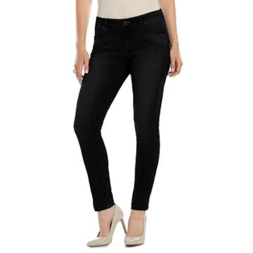 Women's Jennifer Lopez Skinny Jeans, Size: 2 T/l, Black