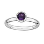 Stacks And Stones Sterling Sterling Silver Amethyst Stack Ring, Women's, Size: 6, Purple