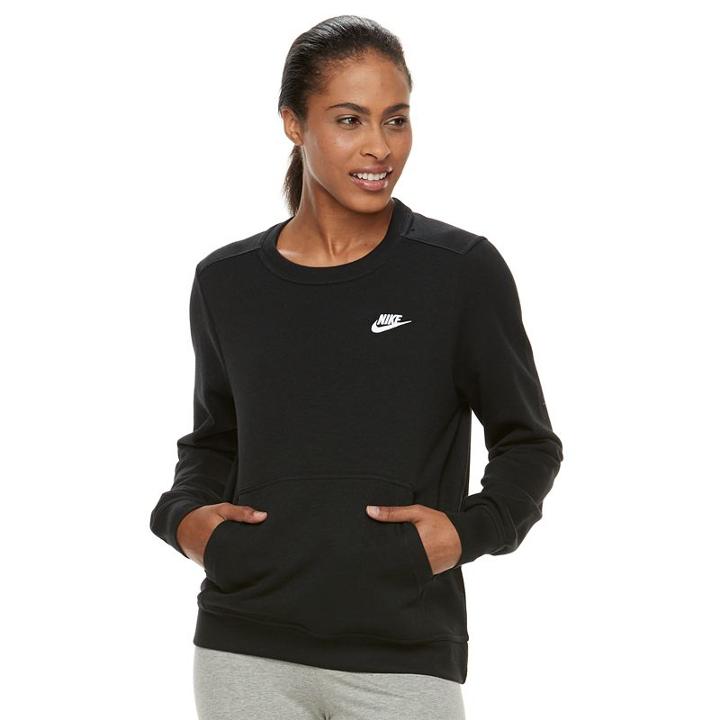 Women's Nike Cozy Classic Sweatshirt, Size: Medium, Grey (charcoal)