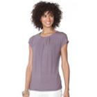 Women's Chaps Tropical Crewneck Top, Size: Large, Blue (navy)