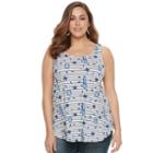 Plus Size Sonoma Goods For Life&trade; Striped Swing Tank, Women's, Size: 2xl, Natural
