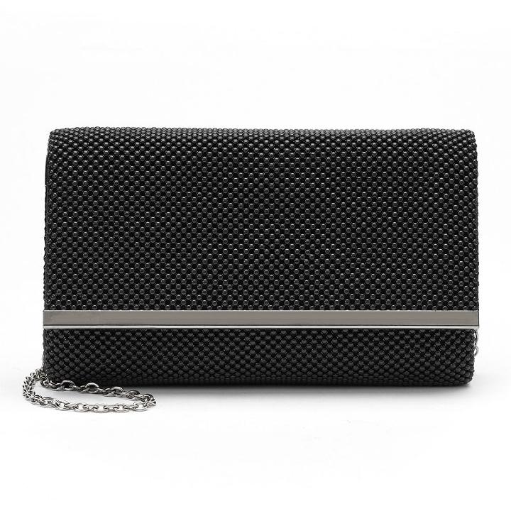 Lenore By La Regale Ball Mesh Crossbody Bag, Women's, Black