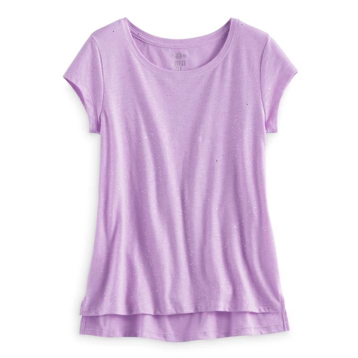 Girls 7-16 & Plus Size So&reg; Vented Hem Core Tee, Size: 18 1/2, Lt Purple